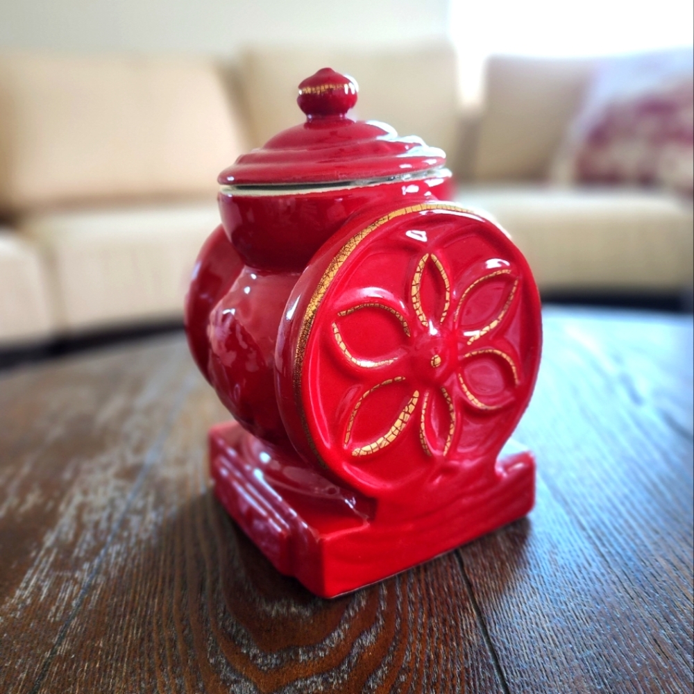 EUC Vintage House of Webster Ceramic Coffee Grinder Cookie Jar